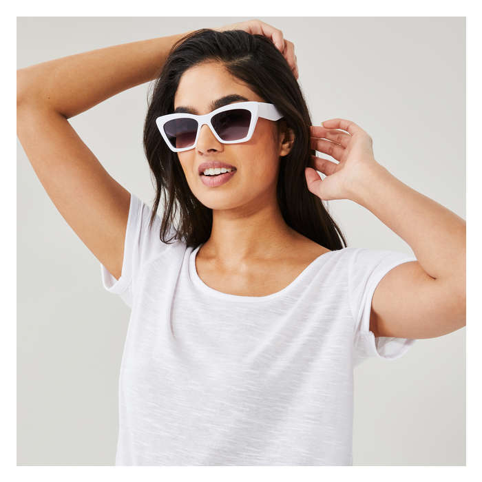 Women's Linen Blend T-Shirt - Bright White